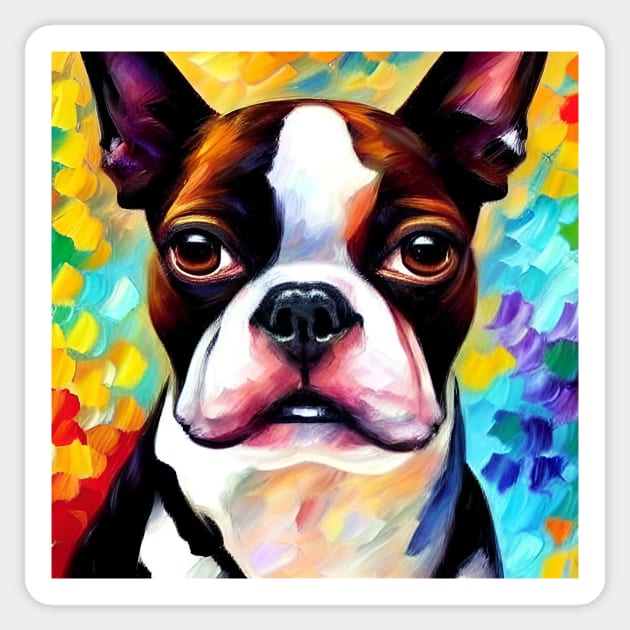 Boston Terrier Sticker by ArtistsQuest